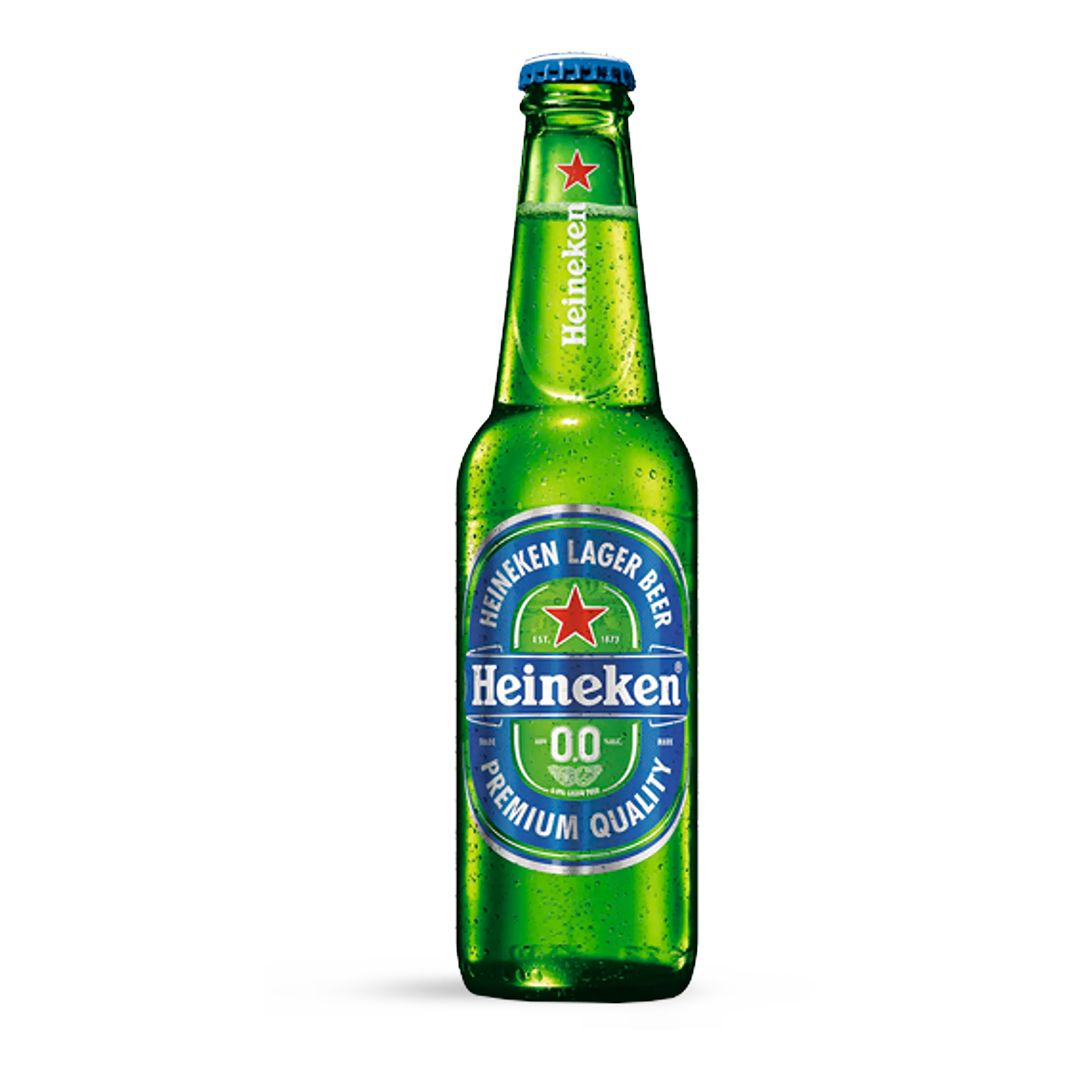 Cerveza Heineken 0.0 en botella.